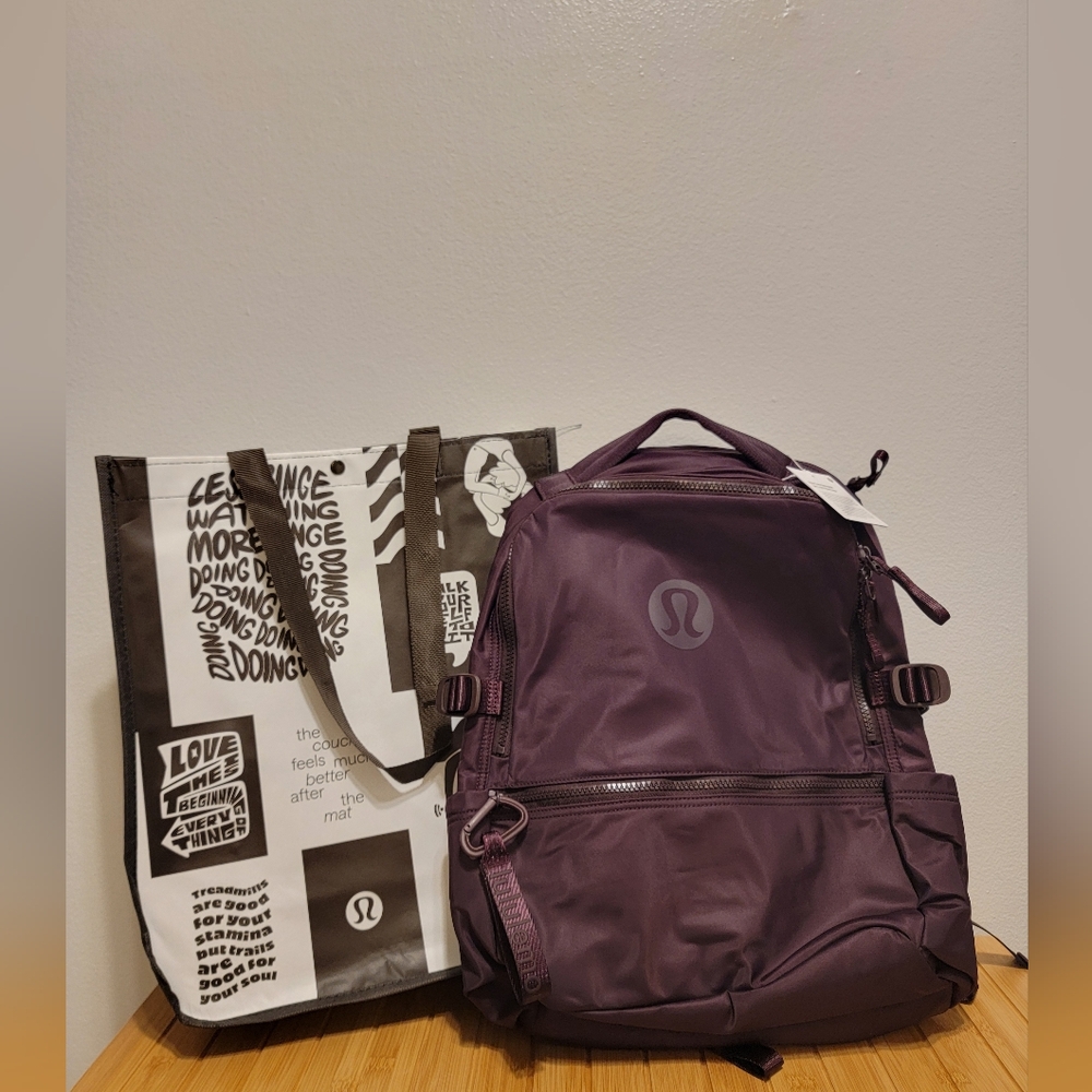 Lululemon New Crew Backpack 22L Updated Black Plum - Picture 7 of 9